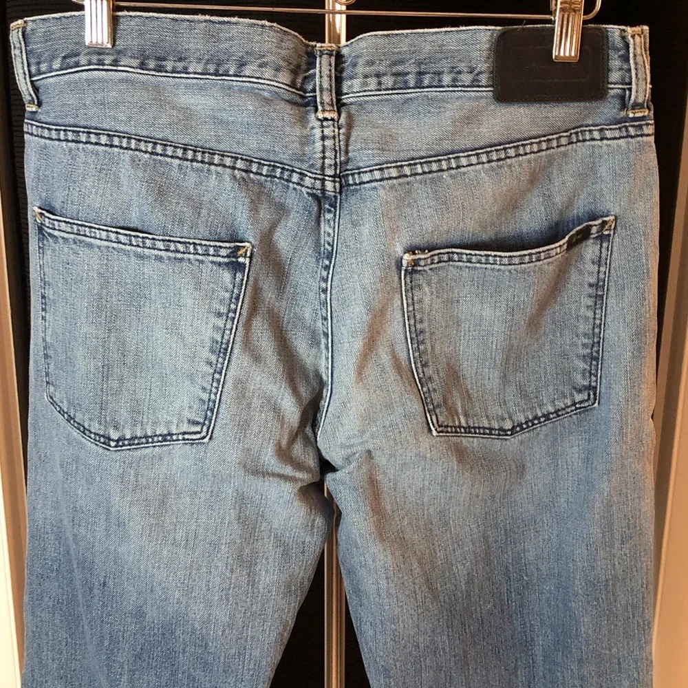 LACOSTE MENS STRAIGHT LEG JEANS • LIGHT WASH • 34” x 30”